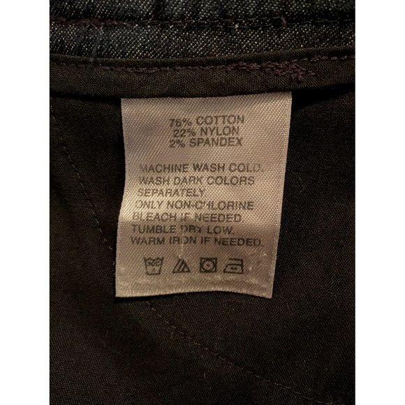 Halogen Women's Denim Skirt Dark Wash Size 6 Pencil Back Slit - Picture 5 of 6